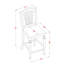 Ensemble de table de salle à manger à hauteur de comptoir 5 pièces comprenant une table de salle à manger carrée et 4 chaises rembourrées en similicuir de 36 po x 36 po, noir et cerise-960262340-960262347-960262336