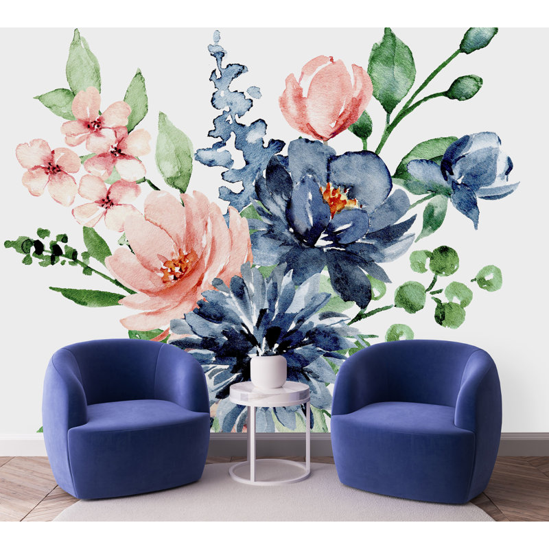 Murale fleurs, L 100 po x L 100 po