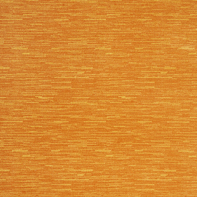 Mullican Sandy Solid Sunburst Orange Easy Care Indoor/Outdoor Area Rug, Round 8'