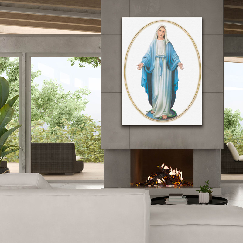 «Circled Virgin Mary» par Art Licensing Studio, art mural sur toile, H 54 po x l 40 po x P 1,5 po