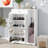 Freestanding Shoe Rack Organizer With 2 Shutter Door, Entryway Narrow Shoe Storage With Adjustable Storage Shelf &Top Drawer