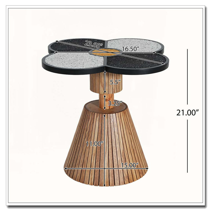 Table d'appoint pour le salon, la chambre à coucher et les petits espaces - Table d'appoint décorative en bois