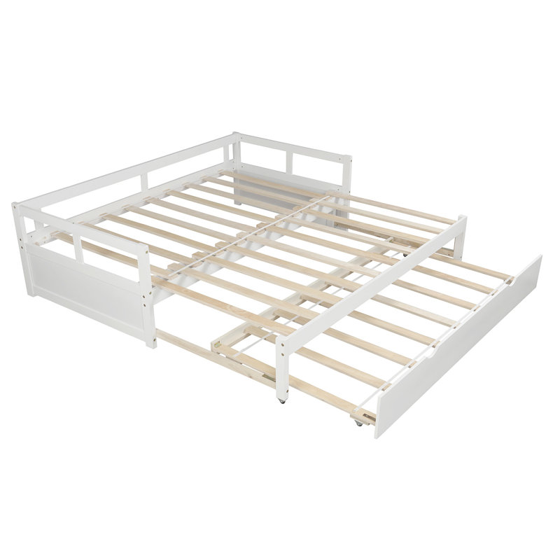 Daybed with Trundle Bed, White
