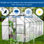 Serre extérieure 6 x 12 pi - Polycarbonate avec base galvanisée et toit réglable pour améliorer la qualité de l'air-118823187