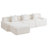 120" W Boneless 3 Seater L-shaped Chenille Boneless Modular Sectional Sofa with Ottoman-186147989