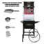 Machine à maïs soufflé commerciale avec chariot et 20 oz. Bouilloire sur roulettes avec verre trempé, table de maintien-112616632