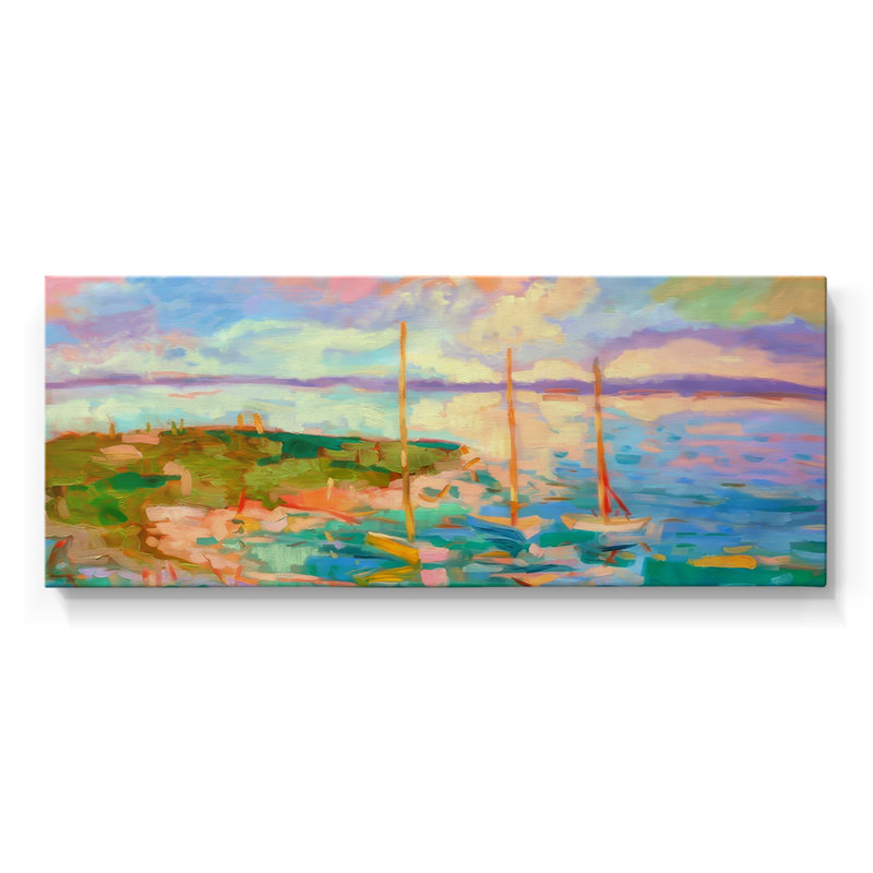 A Peaceful Evening - Toile tendue avec châssis - Prêt à accrocher, H 12 po x l 30 po