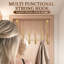 Eilif Steel - Porte-crochets au-dessus de la porte FantasHome, conception torsadée avec 12 crochets-978742433