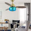 Ventilateur de plafond intérieur iridescent bleu et doré à DEL 42 po avec télécommande Bergen