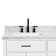 Tidworth 72'' Solid Wood Double Bathroom Vanity with 1.5'' Carrara Marble Top, Rectangular Sinks