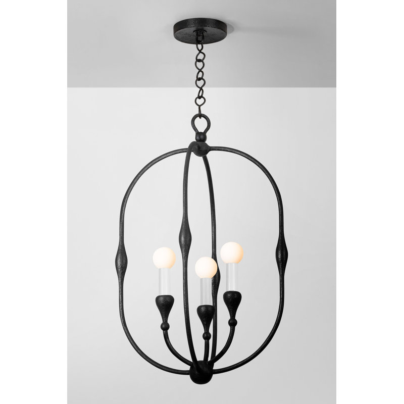 Baltic Light Lantern, 23.75" H x 15" W x 15" D, Black