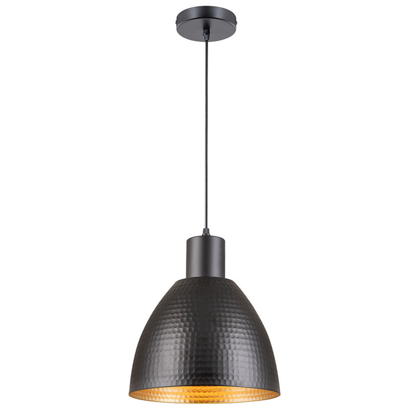 Luminaire suspendu simple à 1 lumière Randals, Noir