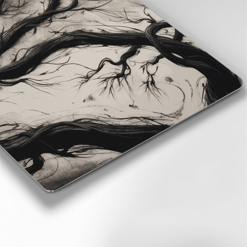 Halloween Twisted branches Beige Metal Wall Art, 12" H x 12" W