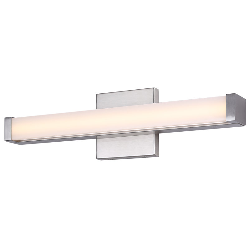 Meuble-lavabo 1 lumière DEL Nosar, Nickel brossé