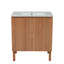 Meuble-lavabo moderne avec lavabo en céramique et grand espace de rangement