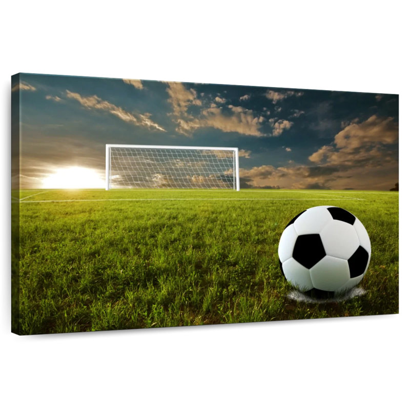 Football Sirci au coucher du soleil, H 8 po x l 12 po