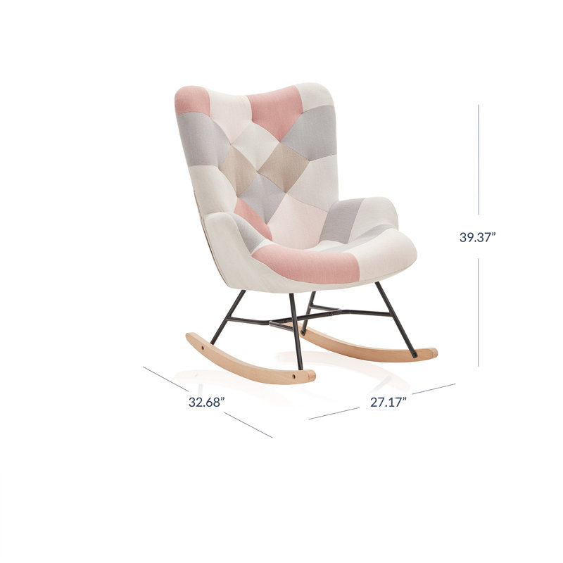 Chaise berçante Jaisley, Patchwork B