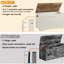 Coffre en bois manufacturé brun et blanc-768545285