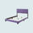 Enchanting Purple Transitional Queen Bed