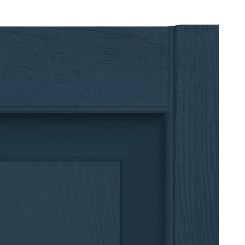 Classic Blue Vinyl Raised Panel Decorative Exterior Shutters, 12" x 31"