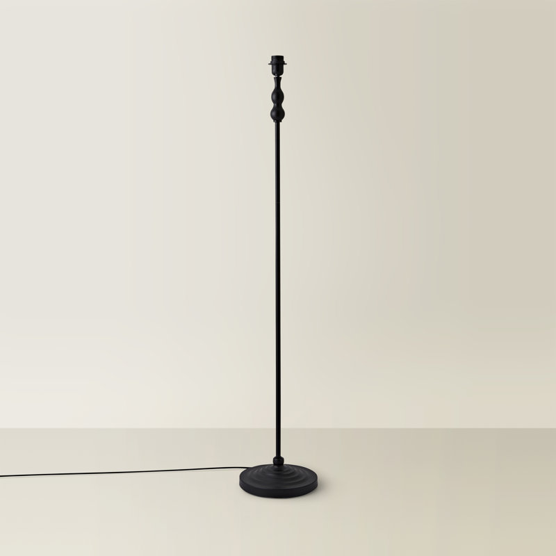 Reselva 131cm Traditional Floor Lamp, Black, Black