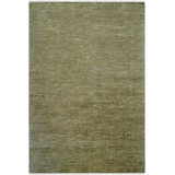 Hand Knotted Wool Area Rug in Green