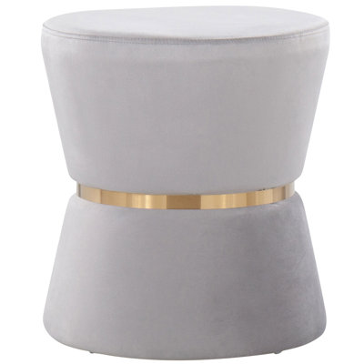Silver Velvet With Gold Metal Accent - Adds Luxury To Space Luxurious Comfortable And Stylish