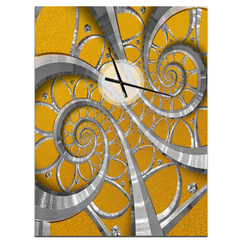 Horloge murale en spirale dans le style antique, H 32 po x l 24 po x P 1 po