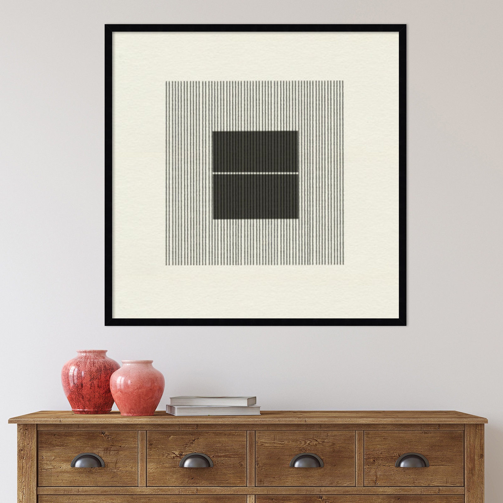 Honoring Matisse Warm by The MIUUS STUDIO, 33" H x 33" W x 1" D, Black