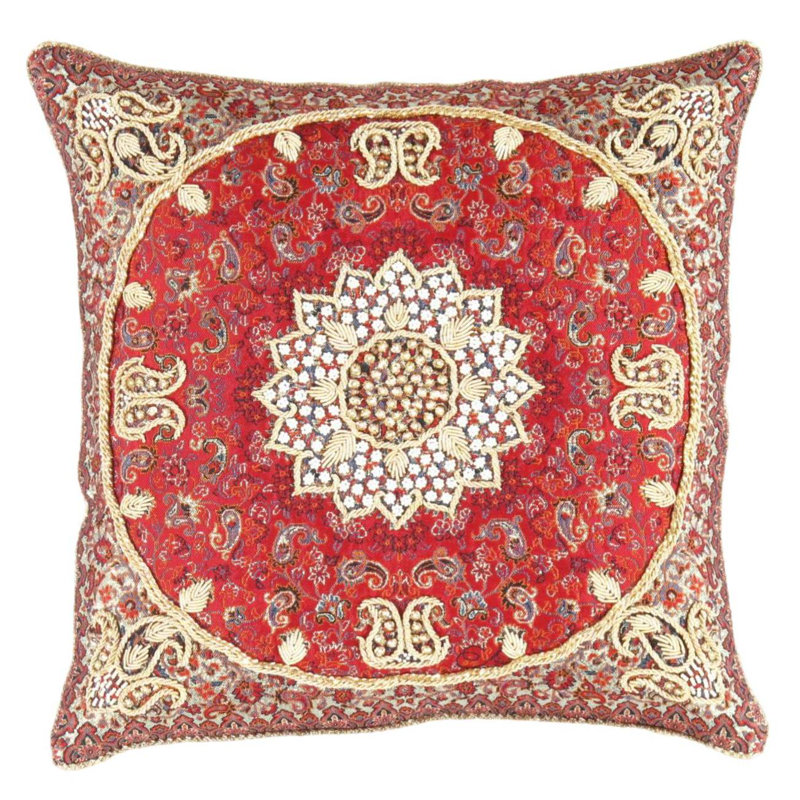 Rouge couleur diamant soie 16 po, Rouge / or oriental IRT 69