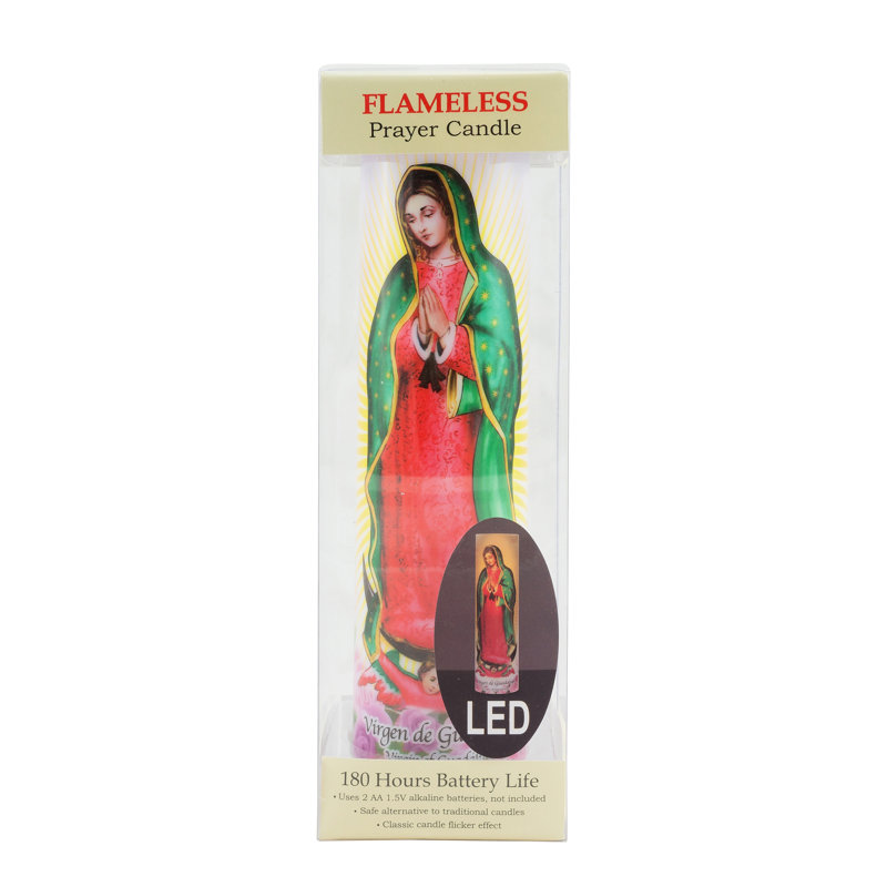 Unscented Flameless Pillar Candle with Plastic Holder