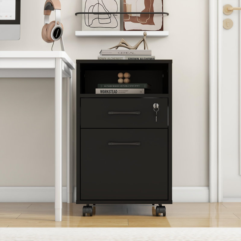 40cm Wide 2 -Drawer Mobile File Cabinet