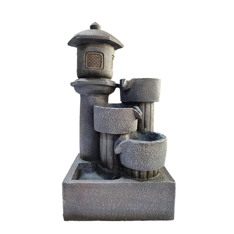 Agamemnon Weather Resistant Floor Fountain with Light
