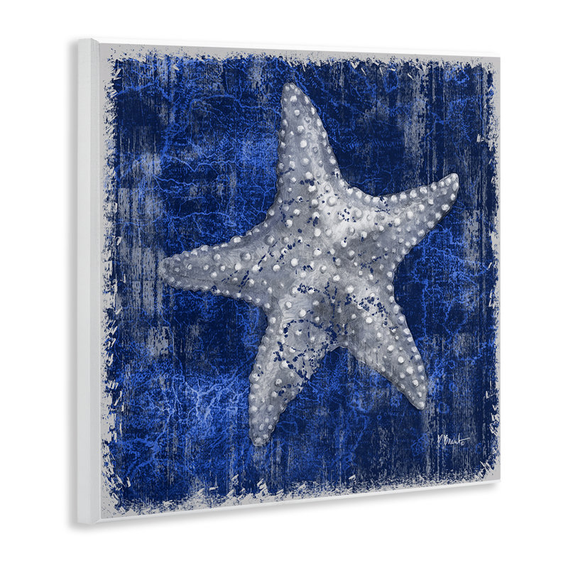  Rustic Indigo Starfish Wall Plaque Art by Paul Brent