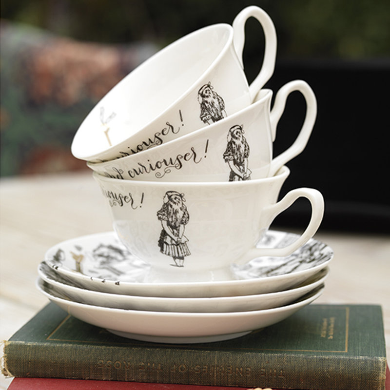 Alice In Wonderland Ceramic Teacup and Saucer, 1