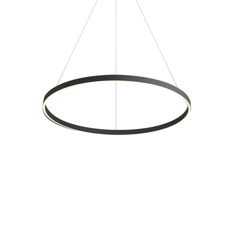 Cerchio 47" Black Aluminum LED Geometric Pendant