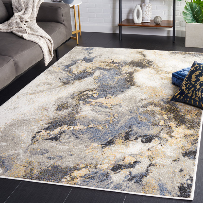 Pyramid Performance Abstract Rug, Rectangle 5'3" x 7'8"