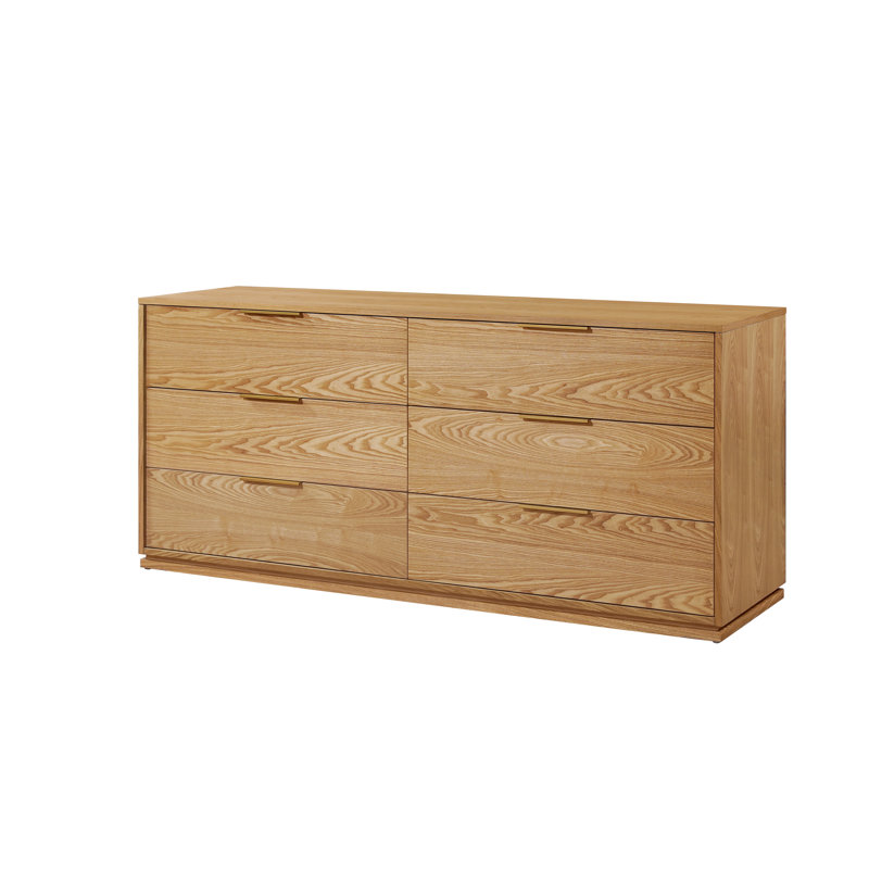 Commode naturelle 6 tiroirs Milano, Naturel