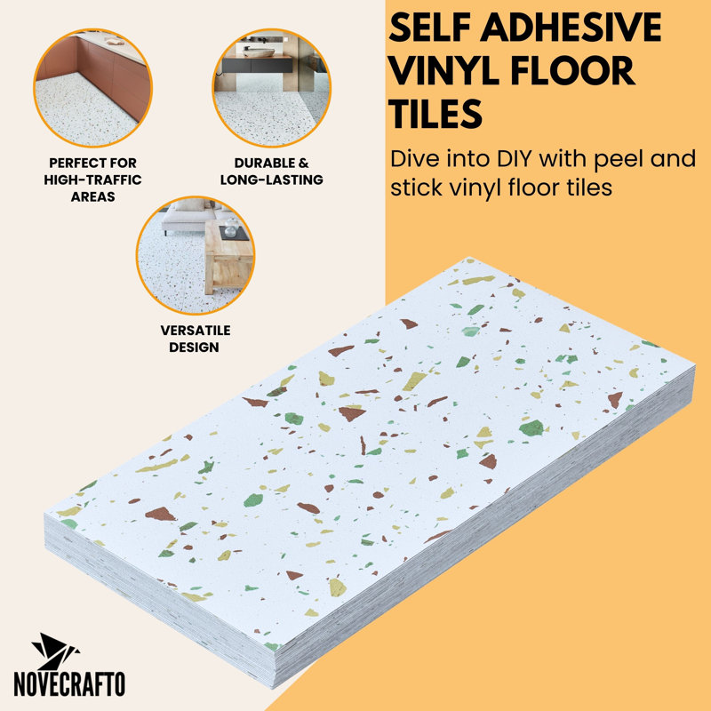 NOVECRAFTO Terrazzo 1.5 mm Thick Vinyl Tile