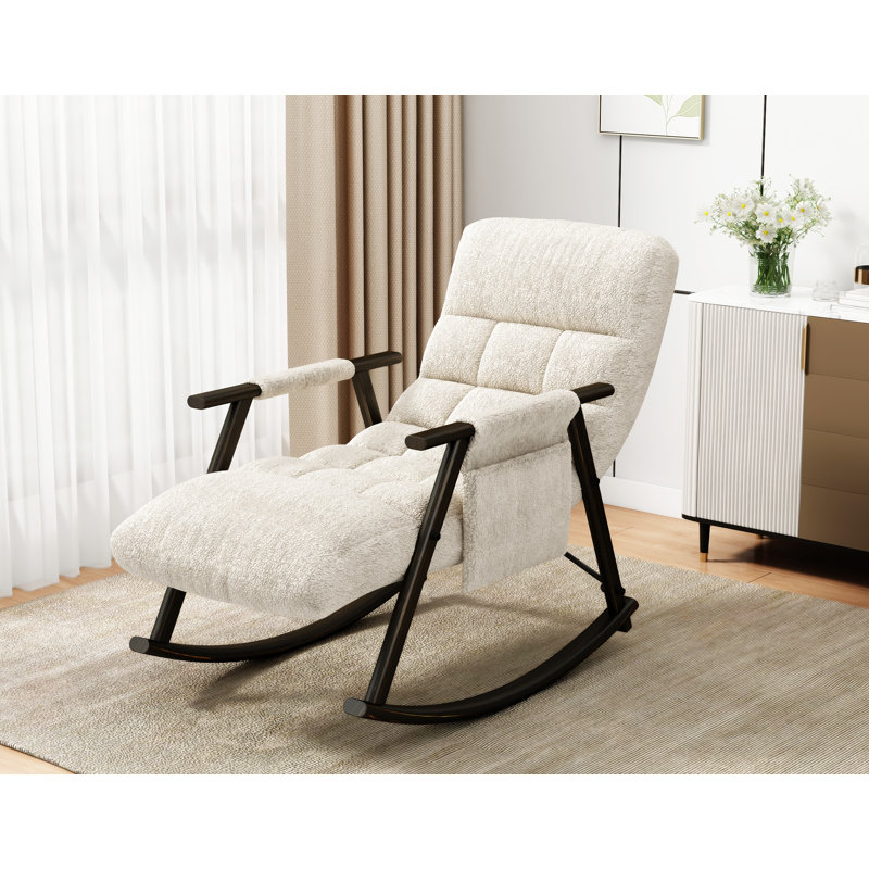 Chaise berçante pliante Casual, Blanc