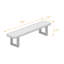 Banc en bois massif brun-115998907