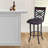 Transitional Swivel Counter or Bar Height Bar Stool with Iron Metal Frame and Faux Leather Seat-1542004609