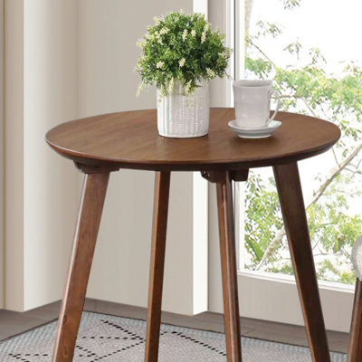 Table d'appoint ronde Mid-Century avec pieds fuselés