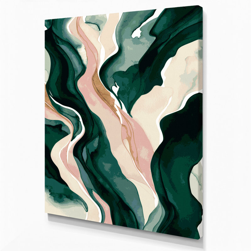 Aquarelle abstraite, art mural sur toile beige 90, H 14 po x l 11 po