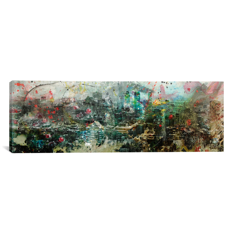 Montréal, Canada, impression panoramique sur toile tendue, H 16 po x l 48 po x P 1,5 po