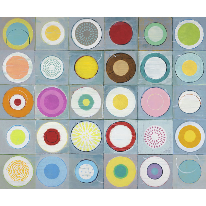 "Colours Round" by Julie Joy Painting Print on Wrapped Canvas, 30" H x 36" W x 1.5" D