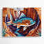 «Southwestern Animals Fish» 27, art mural en métal brun-337141190
