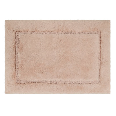 Kalb Solid Cotton Non Slip Machine Washable Bath Rug