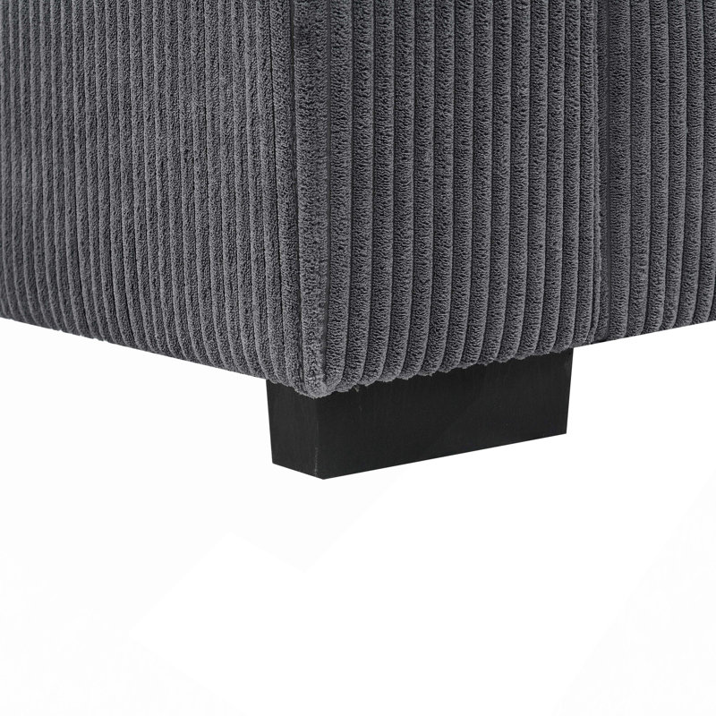 Canapé rembourré avec assise profonde, canapé moderne, Gris foncé