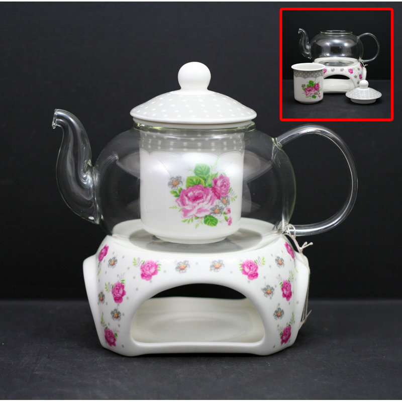 Théière - théière en verre 850Cc avec infuseur